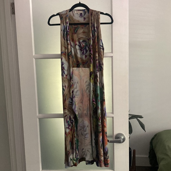 ETRO Y2K vintage rose abstract floral wrap dress, size 40 - Picture 9 of 16